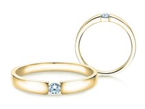 Bague de fiançailles Infinity Petite dans 14K or jaune avec diamant 0,09ct G/SI