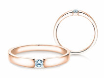 Bague de fiançailles Infinity Petite dans 14K or rose avec diamant 0,09ct G/SI