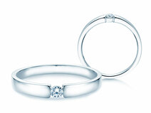 Bague de fiançailles Infinity Petite dans 14K or blanc avec diamant 0,09ct G/SI