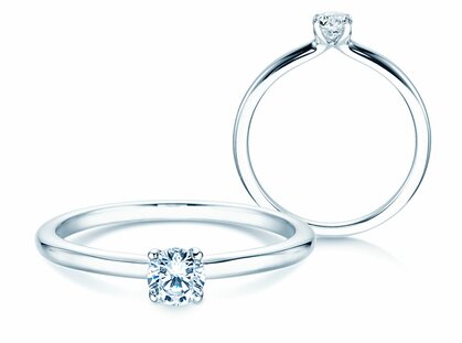 Bague de fiançailles Classic 4 dans platine 950/- avec diamant 0,25ct G/SI