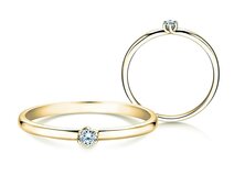 Bague de fiançailles Melody en 14K or jaune avec diamant 0,07ct G/SI