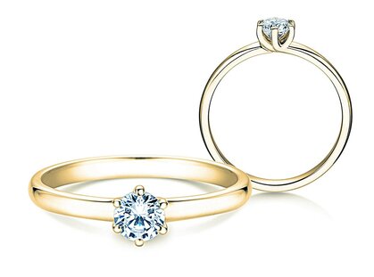 Bague de fiançailles Melody dans 14K or jaune avec diamant 0,50ct G/SI