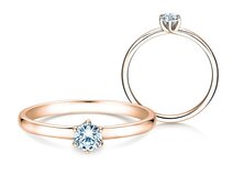 Bague de fiançailles Melody dans 18K or rose avec diamant 0,25ct G/SI