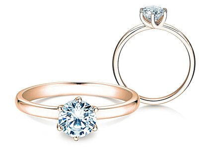 Bague de fiançailles Melody dans 14K or rose avec diamant 1,00ct G/SI