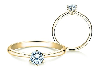 Bague de fiançailles Spirit dans 14K or jaune avec diamant 0,50ct G/SI