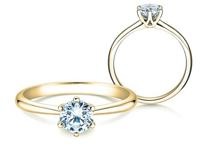 Bague de fiançailles Spirit dans 14K or jaune avec diamant 1,00ct G/SI