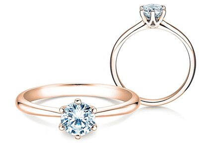 Bague de fiançailles Spirit dans 14K or rose avec diamant 1,00ct G/SI