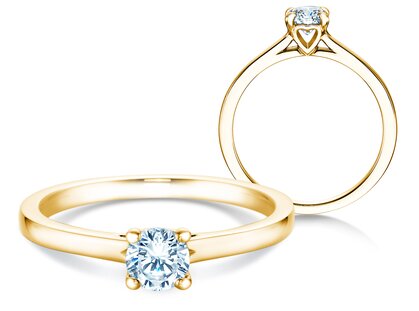 Bague de fiançailles Romance dans 18K or jaune avec diamant 0,40ct G/SI