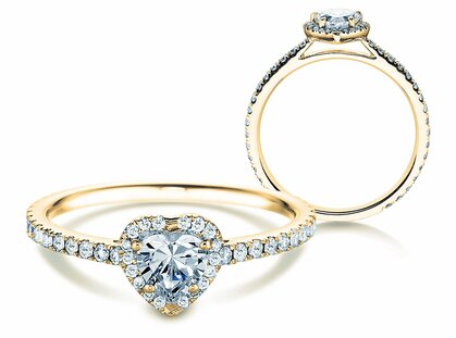 Bague de fiançailles Pure Love en 14K or jaune avec diamants 0,62ct G/SI