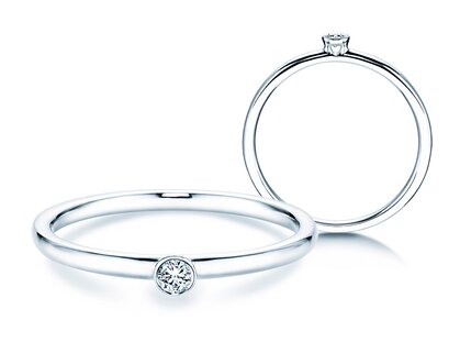 Bague de fiançailles Eternal dans Argent 925/- avec diamant 0,05ct H/SI